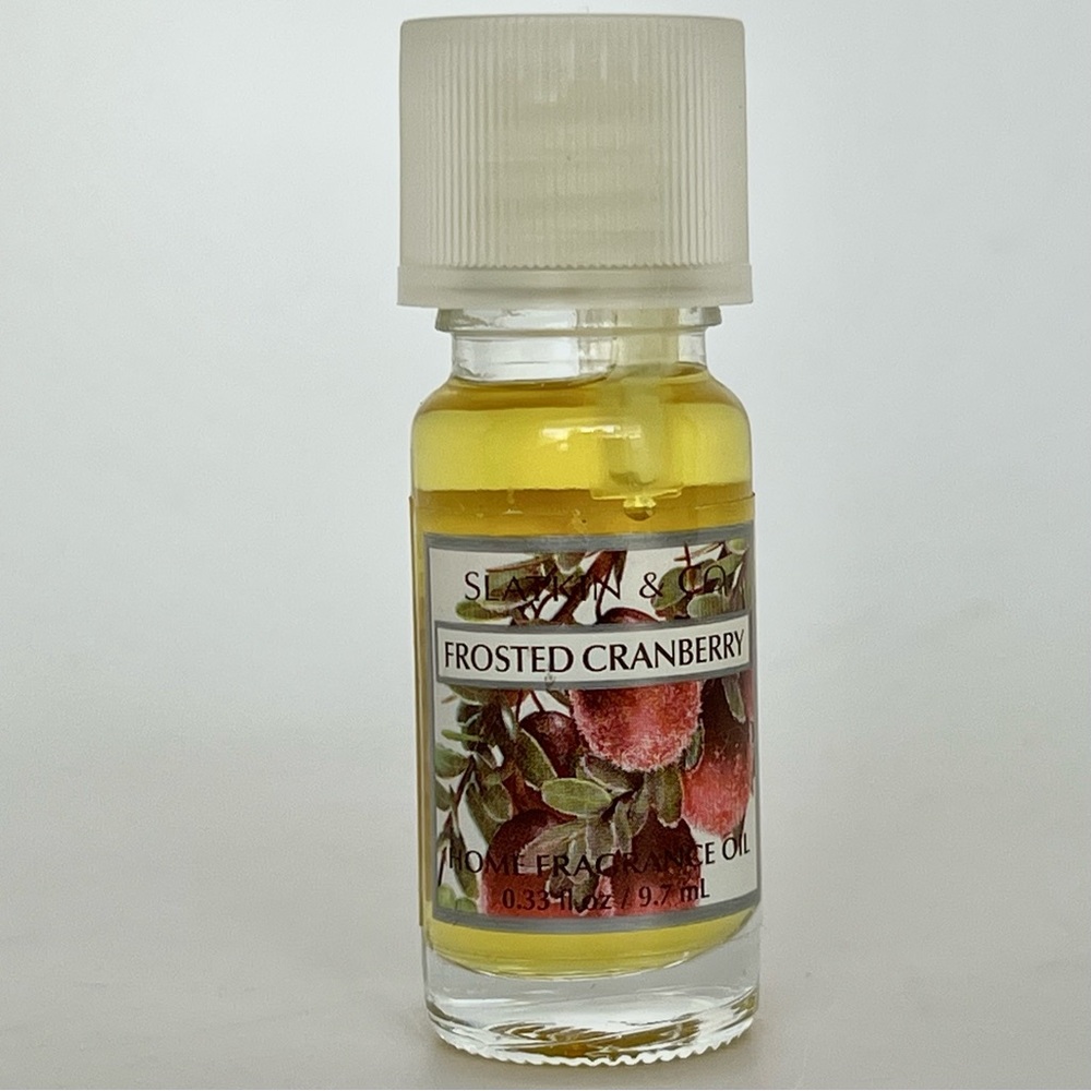 NOS Slatkin & Co Frosted Cranberry Fragrance Oil 0.33 oz vtg Bath Body Works
